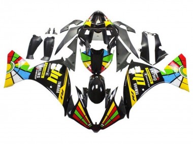 Best 2009-2011 Yamaha YZF 1000 R1 Motorcycle Fairings - Glossy Black HP Color Wheel UK