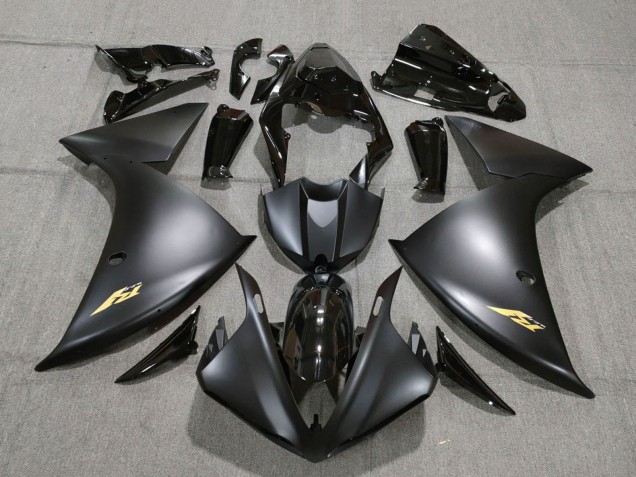 2009-2011 Yamaha YZF 1000 R1 Motorcycle Fairings - Glossy Black Matte Black Gold UK