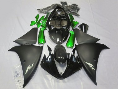 Best 2009-2011 Yamaha YZF 1000 R1 Motorcycle Fairings - Glossy Black Matte Black Green UK
