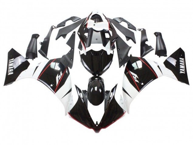 2009-2011 Yamaha YZF 1000 R1 Motorcycle Fairings - White Black Red Stripe UK