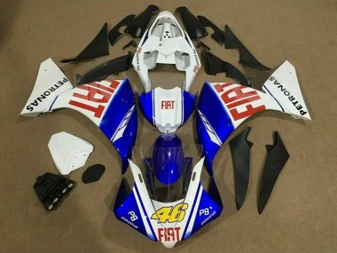 Best 2009-2011 Yamaha YZF 1000 R1 Motorcycle Fairings - White Blue Red Fiat Petronas UK