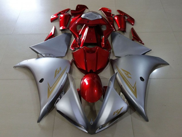 2009-2011 Yamaha YZF 1000 R1 Motorcycle Fairings - Silver Red UK
