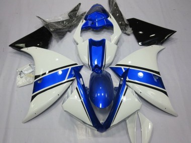 Best 2009-2011 Yamaha YZF 1000 R1 Motorcycle Fairings - White Blue Black UK