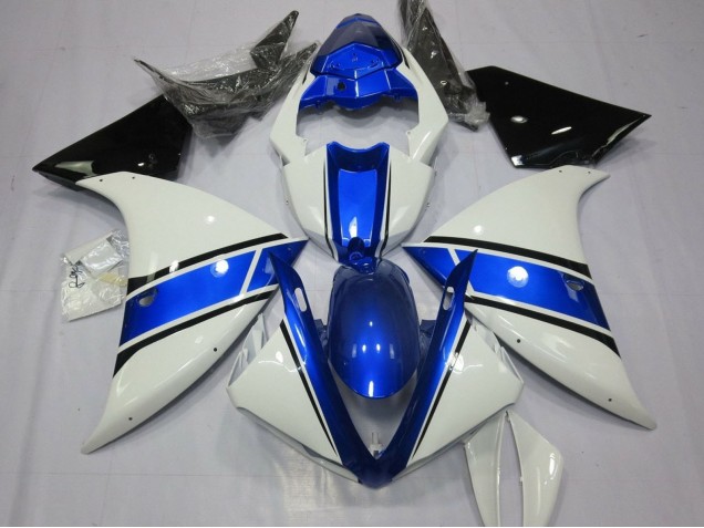 2009-2011 Yamaha YZF 1000 R1 Motorcycle Fairings - White Blue Black UK