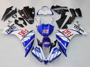 Best 2009-2011 Yamaha YZF 1000 R1 Motorcycle Fairings - White Blue Red Fiat UK