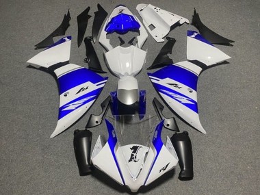 Best 2009-2011 Yamaha YZF 1000 R1 Motorcycle Fairings - White Blue Silver Black Stripe UK