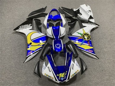Best 2009-2011 Yamaha YZF 1000 R1 Motorcycle Fairings - White Blue Yellow Black Sun Moon UK