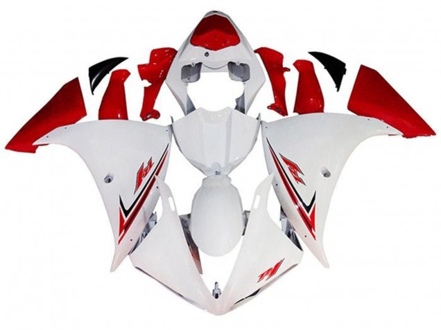 2009-2011 Yamaha YZF 1000 R1 Motorcycle Fairings - White Red UK