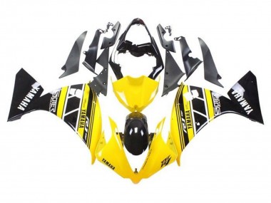 Best 2009-2011 Yamaha YZF 1000 R1 Motorcycle Fairings - Yellow White Black Stripe UK