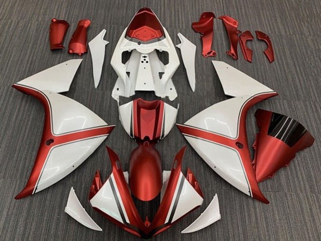 2012-2014 Yamaha YZF 1000 R1 Motorcycle Fairings - White Orange UK