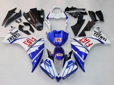 Best 2012-2014 Yamaha YZF 1000 R1 Motorcycle Fairing - White Blue Red Fiat UK