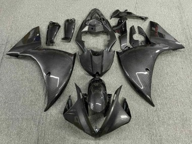 Best 2012-2014 Yamaha YZF 1000 R1 Motorcycle Fairings - Faux Carbon Fiber Grey Black UK