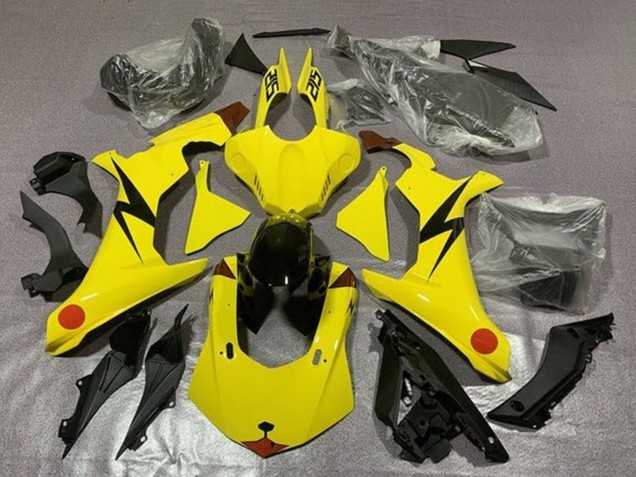 2015-2019 Yamaha YZF 1000 R1 Motorcycle Fairings - Yellow Red Pikachu UK