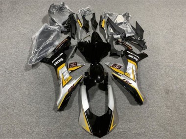 Best 2015-2019 Yamaha YZF 1000 R1 Motorcycle Fairings - Silver Yellow Glossy Black UK