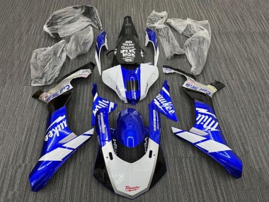 Best 2015-2019 Yamaha YZF 1000 R1 Motorcycle Fairings - White Blue Black Milwaukee UK