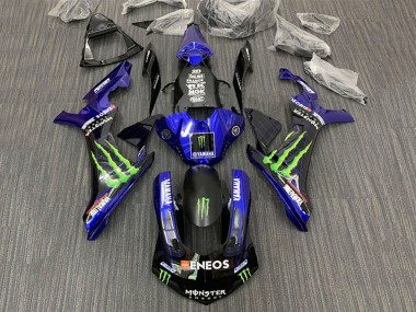 Best 2015-2019 Yamaha YZF 1000 R1 Motorcycle Fairings - Blue Black Monster ENEOS UK