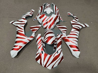 Best 2015-2019 Yamaha YZF 1000 R1 Motorcycle Fairings - White Red Zebra UK