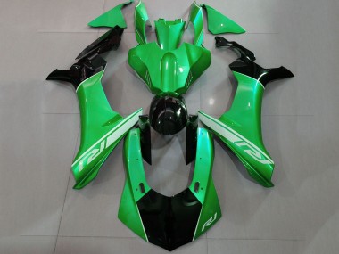 Best 2015-2019 Yamaha YZF 1000 R1 Motorcycle Fairings - Green Glossy Black Silver UK