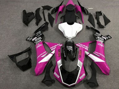 Best 2015-2019 Yamaha YZF 1000 R1 Motorcycle Fairings - Pink White Glossy Black UK