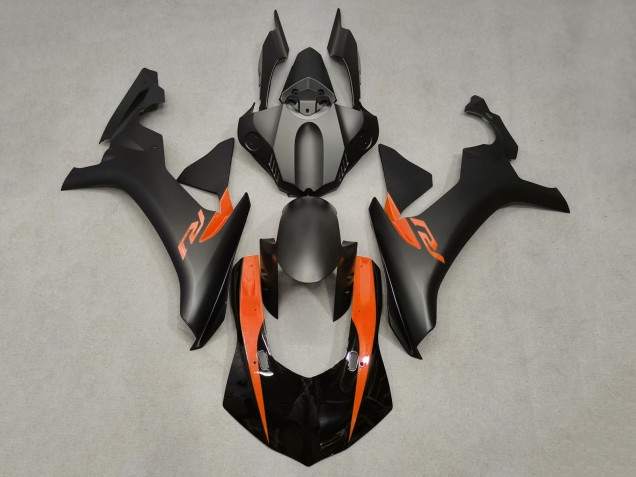 2015-2019 Yamaha YZF 1000 R1 Motorcycle Fairings - Matte Black Glossy Black Orange UK