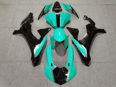 Best 2015-2019 Yamaha YZF 1000 R1 Motorcycle Fairings - Turquoise Blue Glossy Black UK
