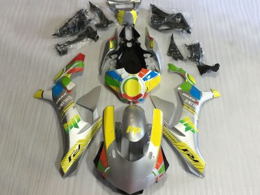 Best 2015-2019 Yamaha YZF 1000 R1 Motorcycle Fairings - Silver Yellow Blue Red Color Wheel UK
