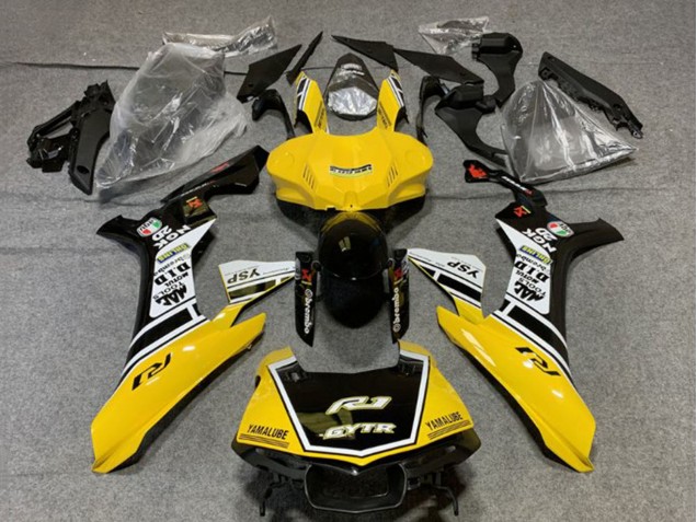 2020-2025 Yamaha YZF 1000 R1 Motorcycle Fairings - Yellow White Glossy Black GYTR UK