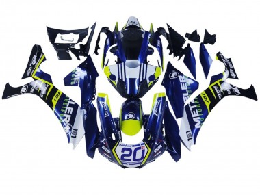 Best 2020-2025 Yamaha YZF 1000 R1 Motorcycle Fairings - White Blue Yellow Black UK