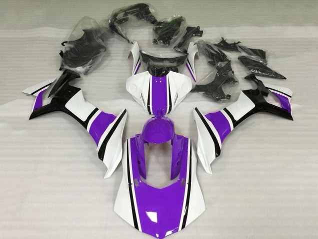 2020-2025 Yamaha YZF 1000 R1 Motorcycle Fairing - White Purple Glossy Black UK