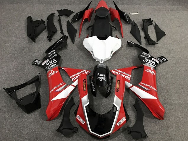2020-2025 Yamaha YZF 1000 R1 Motorcycle Fairings - Red White Glossy Black Sam UK