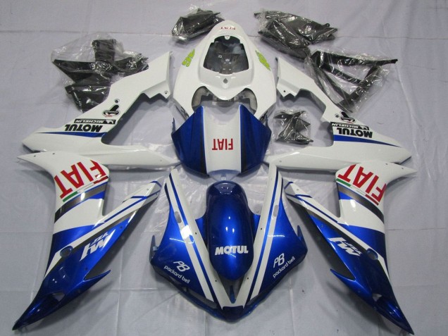 2004-2006 Yamaha YZF 1000 R1 Motorcycle Fairings - White Blue Red Fiat Motul UK