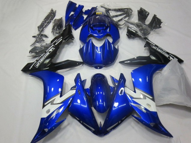 2004-2006 Yamaha YZF 1000 R1 Motorcycle Fairings - Blue White Glossy Black UK