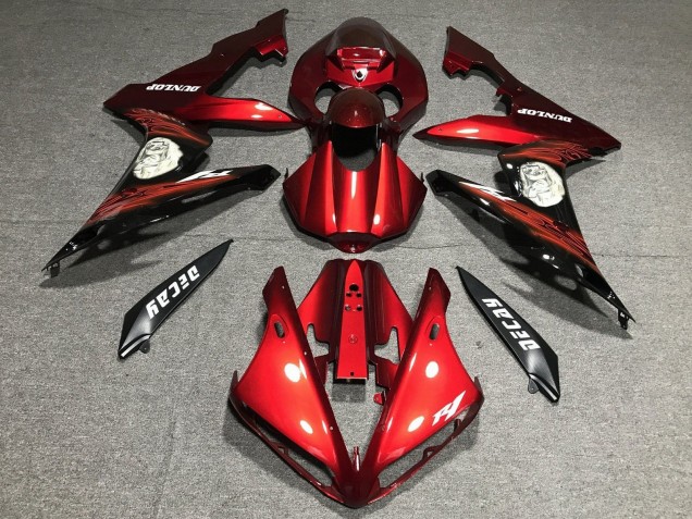 2004-2006 Yamaha YZF 1000 R1 Motorcycle Fairing - Red Matte Black UK