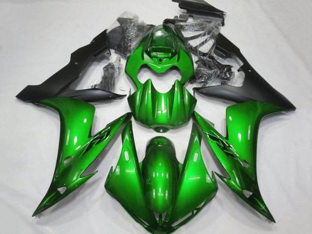 2004-2006 Yamaha YZF 1000 R1 Motorcycle Fairings - Green Matte Black UK