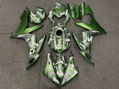 Best 2004-2006 Yamaha YZF 1000 R1 Motorcycle Fairings - Green White Grey Camouflage UK