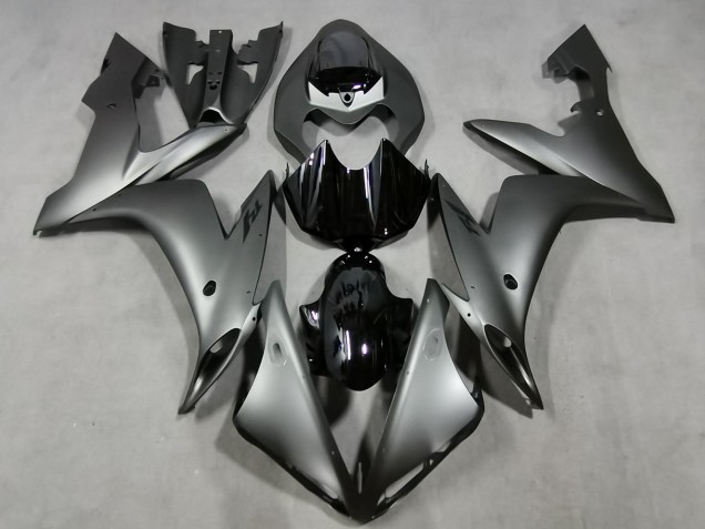 2004-2006 Yamaha YZF 1000 R1 Motorcycle Fairings - Matte Silver Glossy Black UK