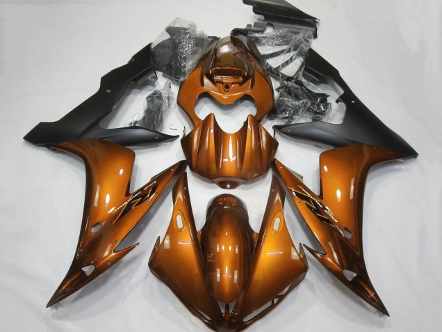 2004-2006 Yamaha YZF 1000 R1 Motorcycle Fairings - Orange Matte Black UK