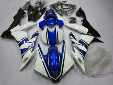 Best 2004-2006 Yamaha YZF 1000 R1 Motorcycle Fairing - White Blue Black UK