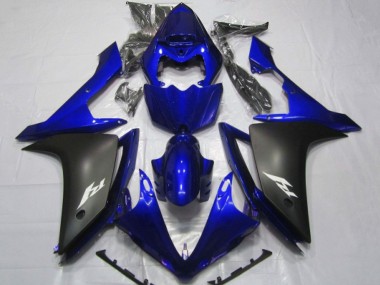 Best 2007-2008 Yamaha YZF 1000 R1 Motorcycle Fairings - Blue Matte Black UK
