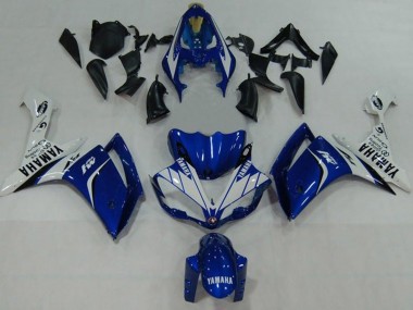 Best 2007-2008 Yamaha YZF 1000 R1 Motorcycle Fairings - Blue White Black M1 UK