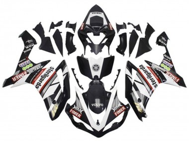 Best 2007-2008 Yamaha YZF 1000 R1 Motorcycle Fairings - White Red Black Volvo Fimer Yamalube Sterilgarda UK