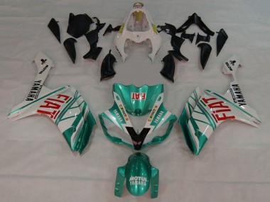 Best 2007-2008 Yamaha YZF 1000 R1 Motorcycle Fairings - White Green Red Fiat UK