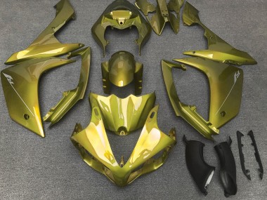 Best 2007-2008 Yamaha YZF 1000 R1 Motorcycle Fairings - Yellow Olive UK