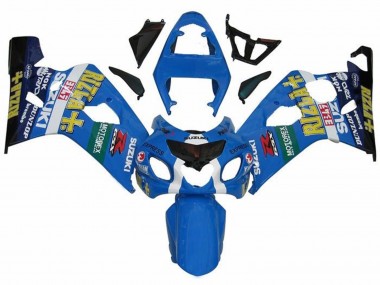 Best 2004-2005 Suzuki GSXR 600 / GSXR 750 Motorcycle Fairings - Blue Green Black Yellow Rizla UK