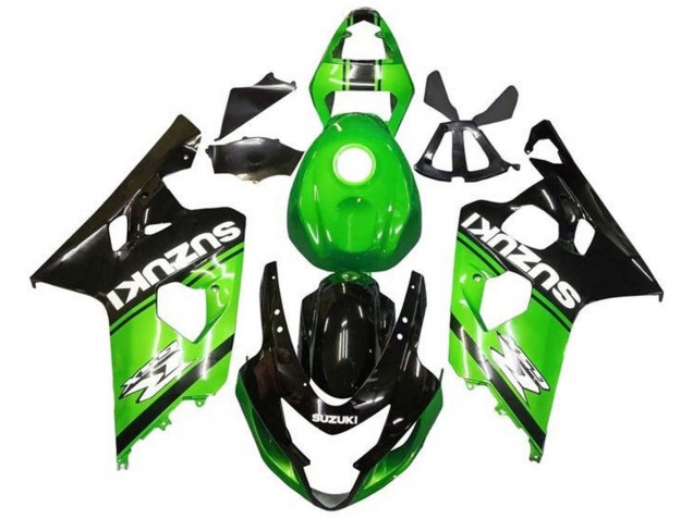 2004-2005 Suzuki GSXR 600 / GSXR 750 Motorcycle Fairings - Green Black White UK
