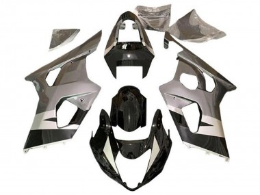 Best 2004-2005 Suzuki GSXR 600 / GSXR 750 Motorcycle Fairings - Silver Glossy Black UK