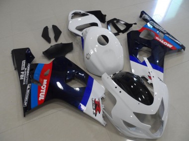 Best 2004-2005 Suzuki GSXR 600 / GSXR 750 Motorcycle Fairings - White Blue Red Black Motul UK