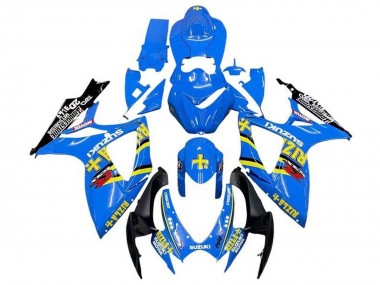Best 2006-2007 Suzuki GSXR 600 / GSXR 750 Motorcycle Fairings - Blue Yellow Black Rizla UK