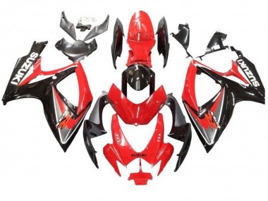 Best 2006-2007 Suzuki GSXR 600 / GSXR 750 Motorcycle Fairings - Red Grey Glossy Black UK