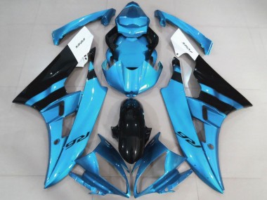 Best 2006-2007 Yamaha YZF R6 Motorcycle Fairings - White Light Blue Black UK
